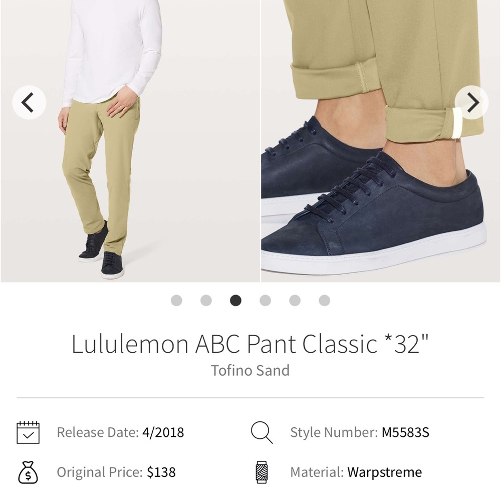 lululemon athletica Men's Chinos in Sand